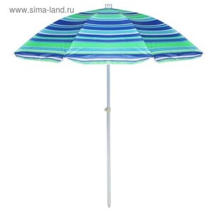 Зонт пляжный «Модерн» с механизмом наклона, серебряным покрытием, d=150 cм, h=170 см, цвет микс