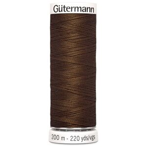 01 Нить Sew-All 100/200 м для всех материалов, 100% полиэстер Gutermann 748277 (767 св. коричневый), 5 шт