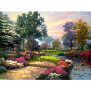 Алмазная картина 40х50 "Райский сад" с подрамником