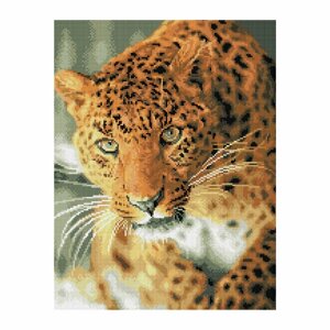 Алмазная мозаика ТРИ совы «Леопард», 4050см, холст на деревянном подрамнике, картонная коробка с пластиковой ручкой