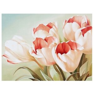 Алмазная вышивка Алмазное Хобби "Розовые тюльпаны" 30х40 см