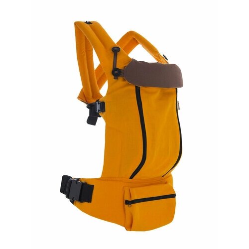 Амама Эрго-рюкзак проветриваемый м-кручер, лён, хлопок, цвет: жёлтый