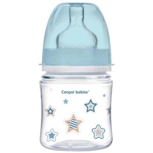 Антиколиковая бутылочка c широким горлом Canpol Babies EasyStart Newborn Baby 0+голубой, 120 мл