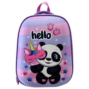 ArtSpace ранец School Friend Hello, Panda, фиолетовый/розовый
