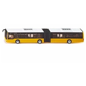 Автобус-гармошка городской жёлтый металлическая модель транспорта 1:50 3736