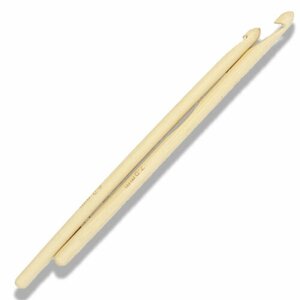 Бамбуковый крючок для вязания 7мм, длина 15см, цвет: натуральный