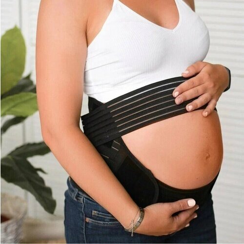 Бандаж для беременных до и послеродовой универсальный, XL , черный