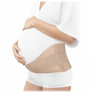 Бандаж для беременных Экотен (Ecoten) дородовой высотой 25см для поддержка живота, бежевый, ДР-03 (XL)