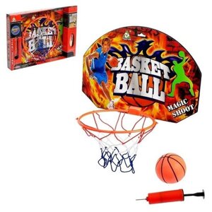 Баскетбольный набор «Штрафной бросок» с мячом диаметр мяча 12 см диаметр кольца 23 см.