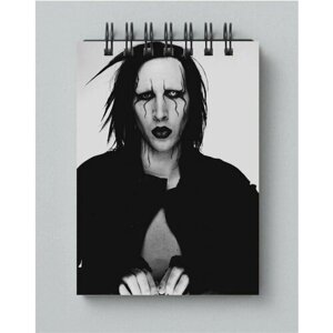 Блокнот Marilyn Manson, Мэрилин Мэнсон №1, Размер А4 - 21 на 30 см