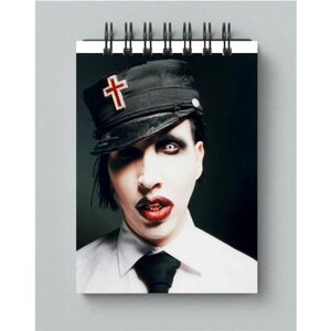Блокнот Marilyn Manson, Мэрилин Мэнсон №3, Размер А4 - 21 на 30 см