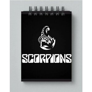 Блокнот Scorpions, Скорпионз №3, Размер А4, 21 на 30 см