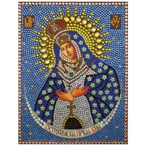 Богородица Остробрамская набор для выкладывания стразами 28х22 Преобрана 64