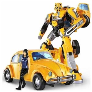 Большой робот-трансформер Бамблби, Bumblebee, световые и звуковые эффекты, гигант 42 см
