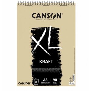 Canson Альбом "XL" Крафт, 60л, А3, 90г/м2 sela25