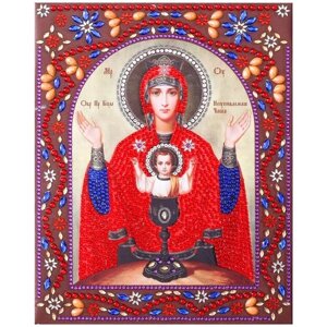Color Kit Набор алмазной вышивки Образ Пресвятой Богородицы Неупиваемая Чаша (IF019) 20х25 см