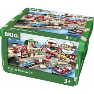 Деревянная детская железная дорога Brio, игровой набор Люкс