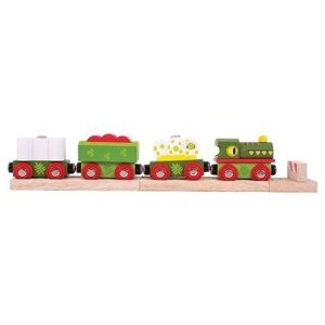 Деревянная игрушка для расширения железной дороги Bigjigs "Поезд. Динозавр", арт. BJT465