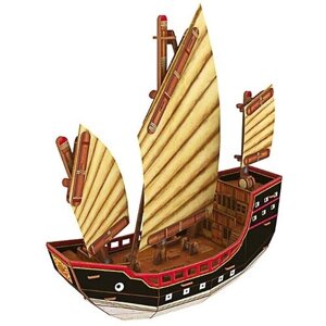 Деревянный 3D-пазл Корабли: Китайский парусник, STH-006