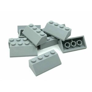 Деталь LEGO 4211409 Кровельный кирпичик 2X4/45°серый) 50 шт.