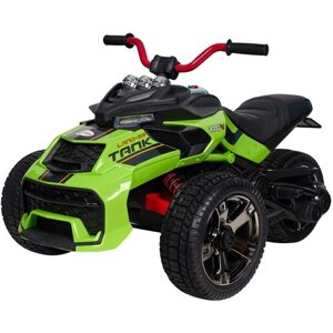 Детский электромобиль трицикл Farfello SL631, мотоцикл, световые и звуковые эффекты, MP3-плеер, USB, цвет зеленый