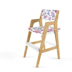 Детский растущий стул Вуди с подушками, цвет: Комбо-Белый/Колибри