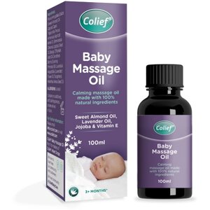 Детское масло массажное для детей с 3-х месяцев колиф, натуральное и гипоаллергенное, 100мл