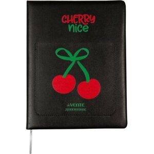DeVENTE Дневник универсальный для 1-11 класса Cherry, твёрдая обложка, искусственная кожа, с поролоном, ляссе, 80 г/м2