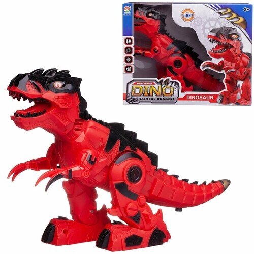 Динозавр-робот Junfa Тираннозавр, красный, электромеханический, свет, звук WB-00693/красный
