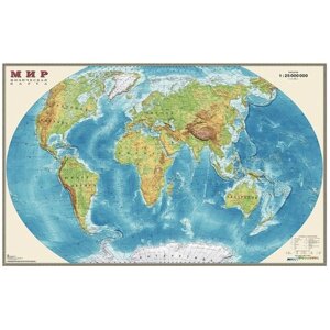 DMB Физическая карта мира 1:25 (4607048950265), 122  79 см