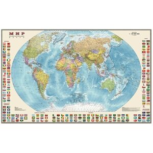 DMB Политическая карта Мира с флагами 1:30 (4607048953778), 122  79 см