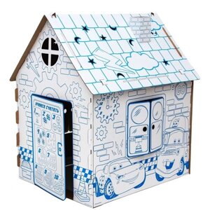 Дом из картона "Дом-раскраска" набор для творчества, Тачки, Дисней