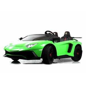 Другие электромобили Rivertoys Детский электромобиль Lamborghini Aventador SV (M777MM) зеленый