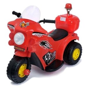 Электромобиль «Мотоцикл шерифа» цвет красный