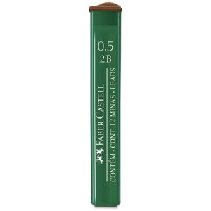 Faber-Castell Грифели для механических карандашей 2B, 0,5 мм, 12 шт. 521502