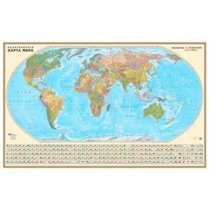 Геоцентр Карта Мира политическая (МИР19АГТ), 200  125 см