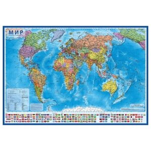 Globen Интерактивная карта Мир политическая 1:28 (КН044), 80  117 см