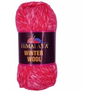 HIMALAYA Winter Wool, 100 грамм, 70 метров, 80% акрил, 20% шерсть 05 ярко-розовый