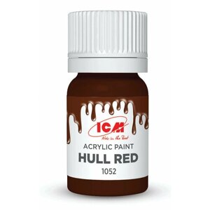 ICM Краска акриловая, Красно-коричневый (Hull Red), 12 мл, C1052