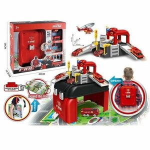 Игровой набор Пожарный, в комплекте деталей/предметов 40шт, в том числе транспорт 2шт, коробка