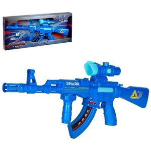 Игрушечное оружие-конструктор на магнитах , со звуком и светом на батарейках, игрушка для детей, игрушка для мальчиков, цвет синий