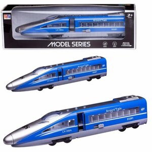 Игрушка Поезд скоростной, инерционный, синий, размер коробки 32x7,5x9,5, со световыми и звуковыми эффектами - Abtoys [G1718/синий]