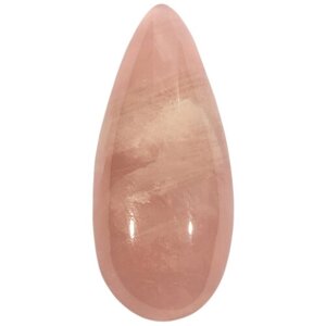 Кабошон из розового кварца, размер 44х19х8 мм, вес 12 грамм