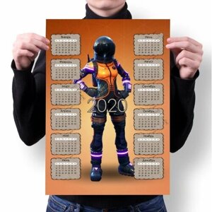 Календарь настенный на 2020 год Fortnite, Фортнайт №2, А1