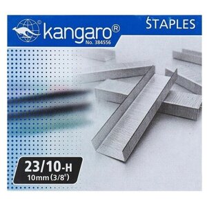 Kangaro Скобы для степлера мощного №23/10 Kangaro, высококачественная сталь, 1000 штук