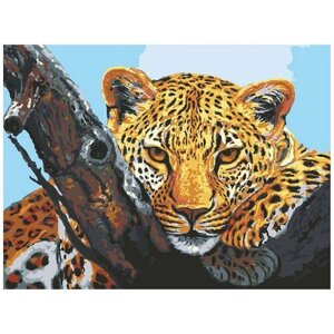 Канва/ткань с рисунком Grafitec серия 10.000 50 см х 40 см 10.501 Взгляд леопарда