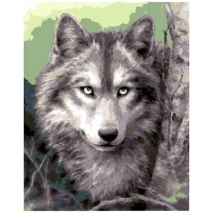 Канва/ткань с рисунком Grafitec серия 10.000 50 см х 40 см 10.503 Серый волк