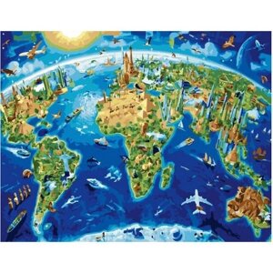 Картина по номерам 000 Hobby Home Карта мира 40х50