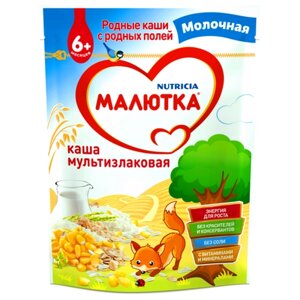 Каша молочная Малютка мультизлаковая-яблоко-груша-слива с 6 месяцев 220 г