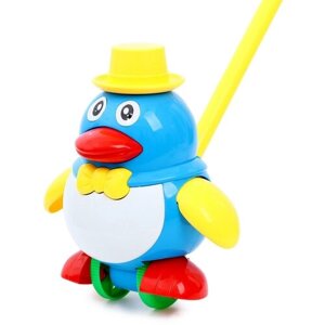 Каталка на палочке «Пингвин», цвета микс
